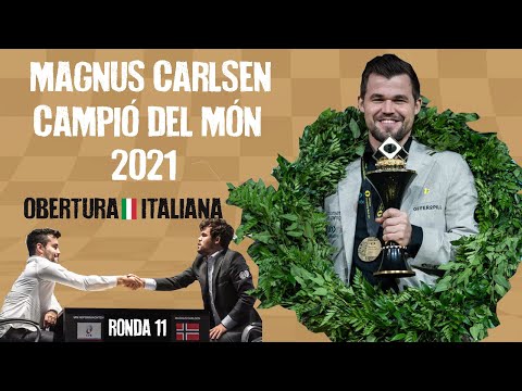 Magnus Carlsen Campió del Món 2021|| Ian Nepomniachtchi vs Magnus Carlsen || Ronda 11 de Escacs en Català