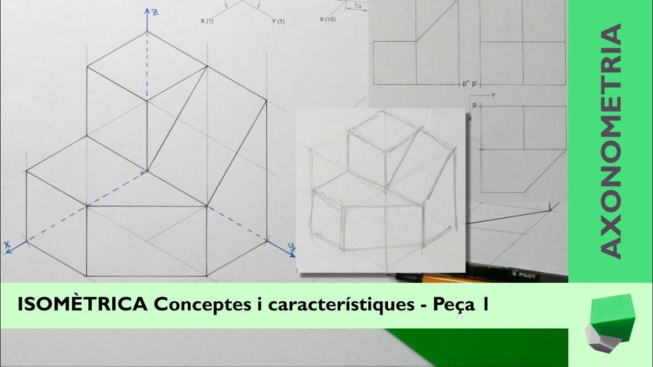 PEÇA 1 - ISOMÈTRICA 👍 - Axonometria ortogonal - Sistemes de representació. de Josep Dibuix Tècnic IDC