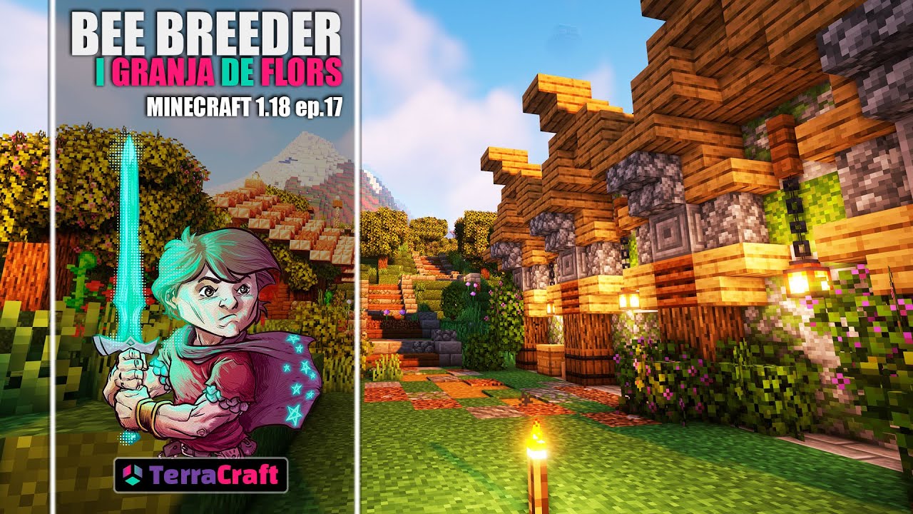 Bee Breeder i granja de flors - Minecraft 1.18 - Terracraft SMP T2 - ep.17 de ObsidianaMinecraft