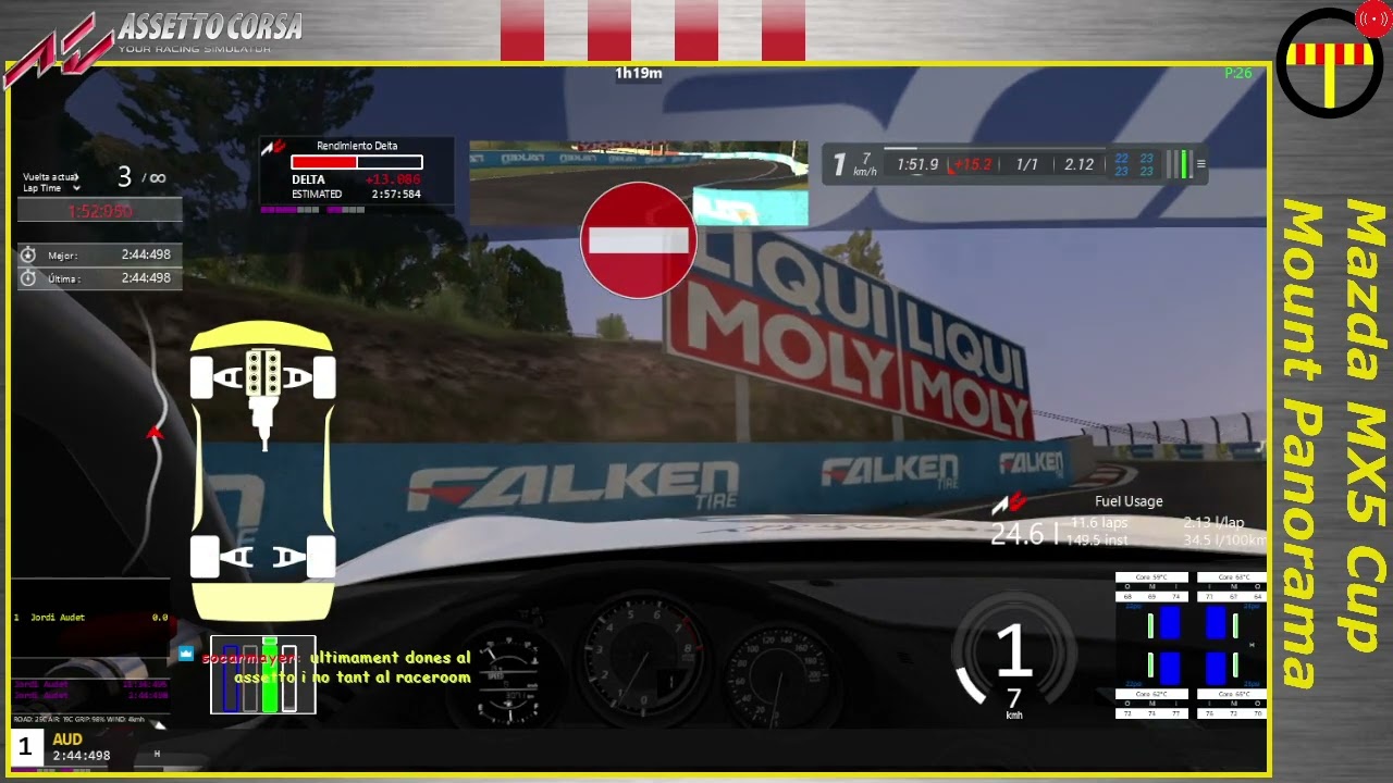 🏎 Sobreviure a Mount Panorama amb un Mazda MX5 Cup | VRG - Virtual Racing Girona de A tot Drap Simulador