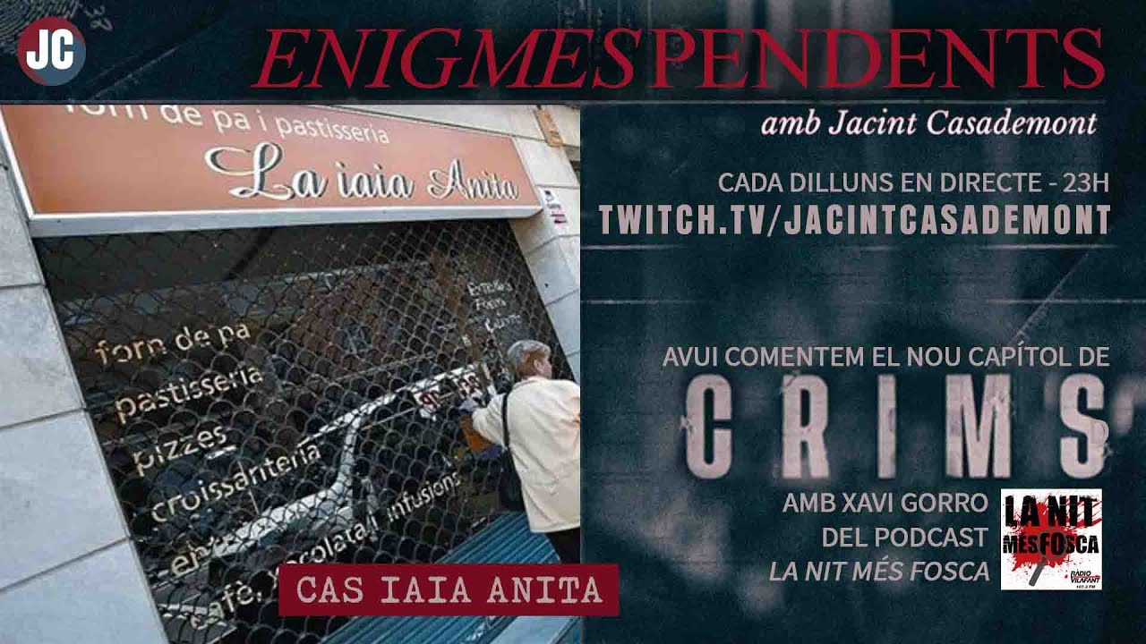 🕵️‍♂️Enigmes Pendents🕵️‍♂️ CRIMS TV3: ANITA part 1 de Jacint Casademont
