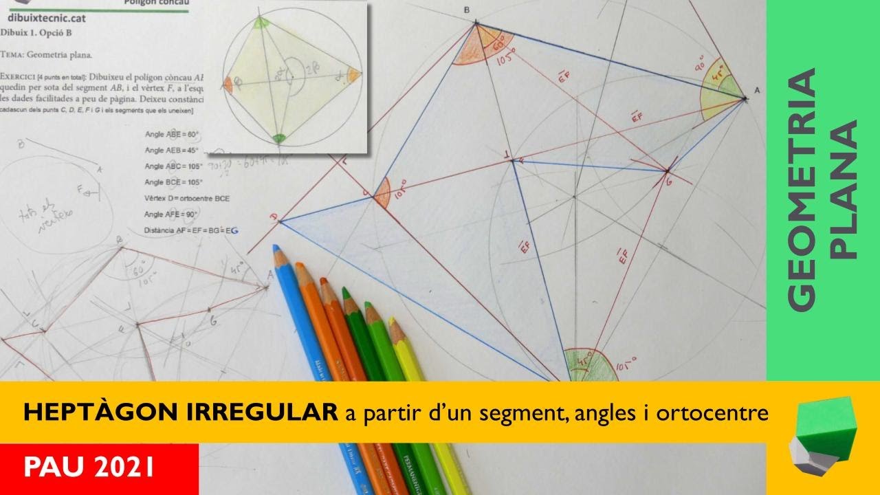 📢PAU 2021 - Heptàgon irregular CÒNCAU - Construir polígon a partir d'angles, ortocentre i longituds de Josep Dibuix Tècnic IDC