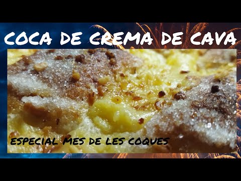 COCA de crema al CAVA - coca de sant Joan - recepta casolana - dolços típics catalans de Dolça Terra