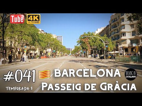 Barcelona - Passeig de Gràcia (#041) [4K] #scenicdrive #barcelona #catalunya de Driving in Catalunya