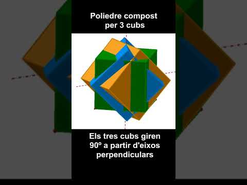 GeoGebra 3D - Poliedres compost format per 3 CUBS - Waterfall M.C.Escher de Josep Dibuix Tècnic IDC