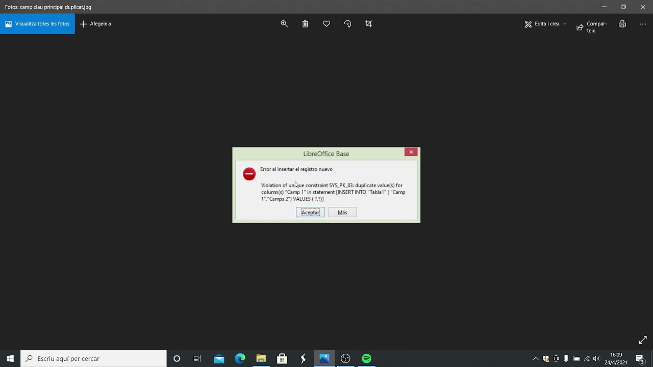 Tres missatges d'errors típics que ens solen sortir quan som principiants amb LibreOffice Base de Xavier Àgueda COMPETIC