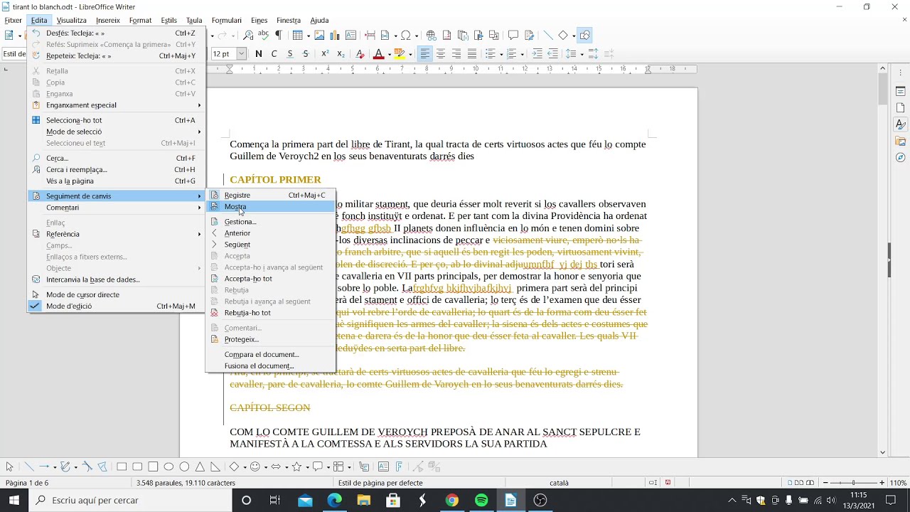 Com fer seguiment de canvis amb LibreOffice Writer de Xavier Àgueda COMPETIC