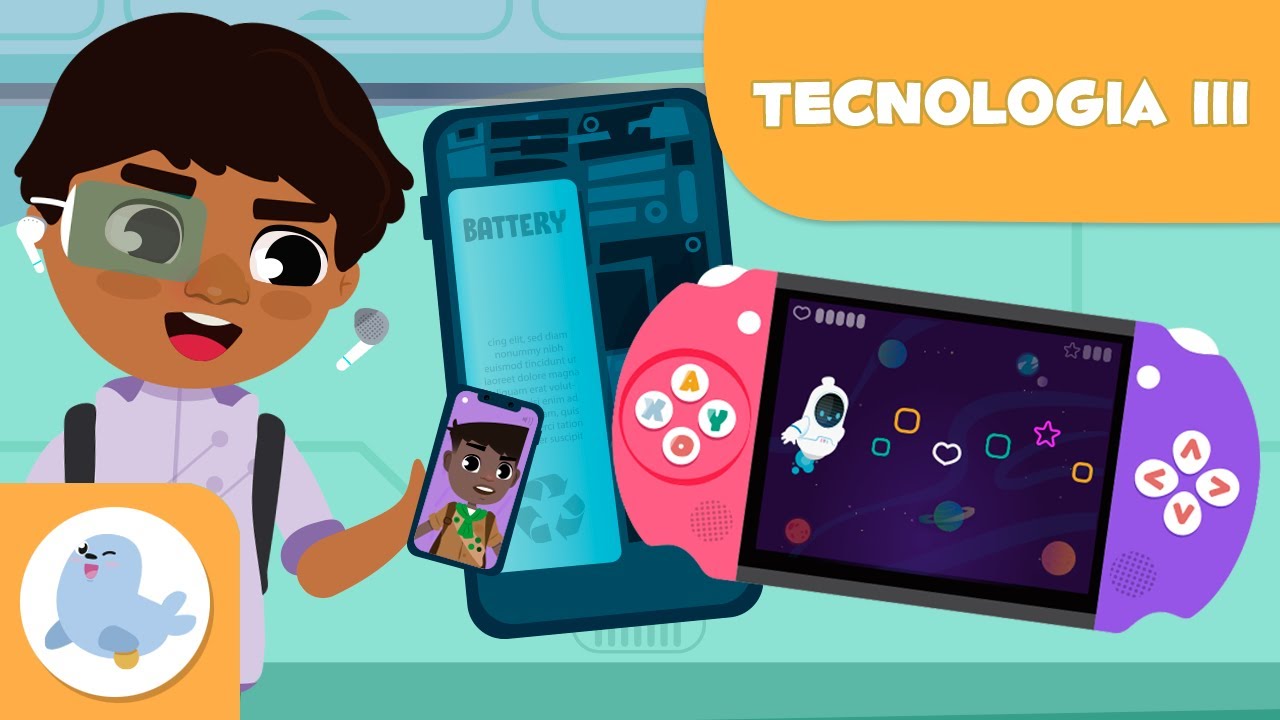 Tecnologia: Episodi 3 - Vocabulari per a nens en català - Tauleta, mòbil, videoconsola, carregador de Smile and Learn - Català