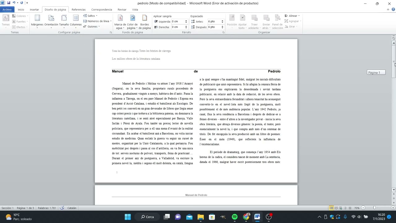 Com equilibrar columnes de text amb el salt de secció continua de Microsoft Word de Xavier Àgueda COMPETIC