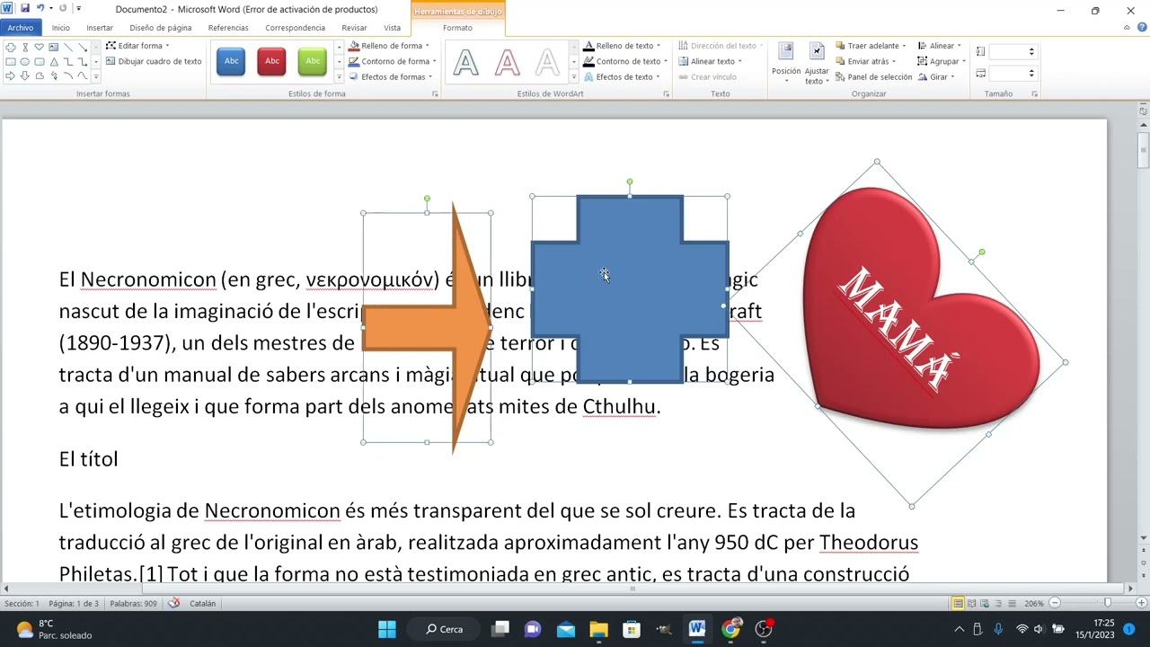 Com agrupar objectes amb Microsoft Word de Xavier Àgueda COMPETIC