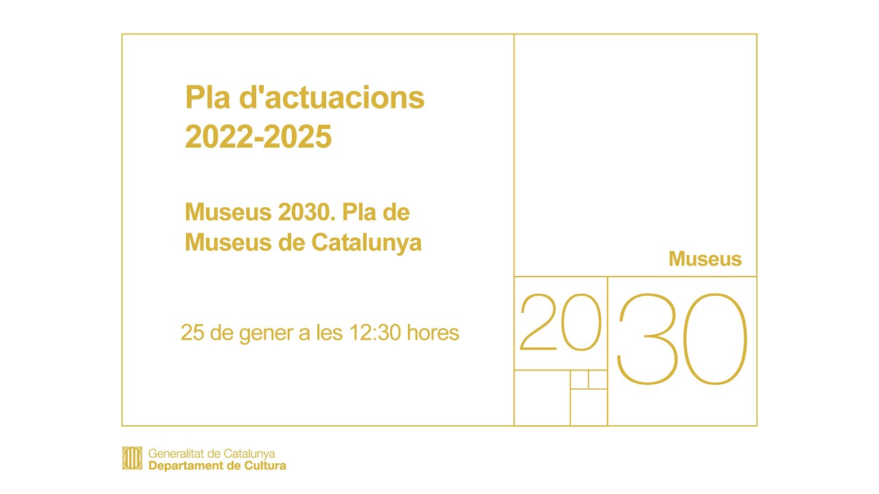 Presentació del Pla d'actuacions 2022-2025. Museus 2030. Pla de museus de Catalunya de patrimonigencat