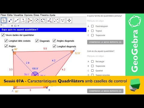 Quadrilàters - Característiques i preguntes en una pàgina de GeoGebra.org - Sessió 07 - Grup 1 de Josep Dibuix Tècnic IDC