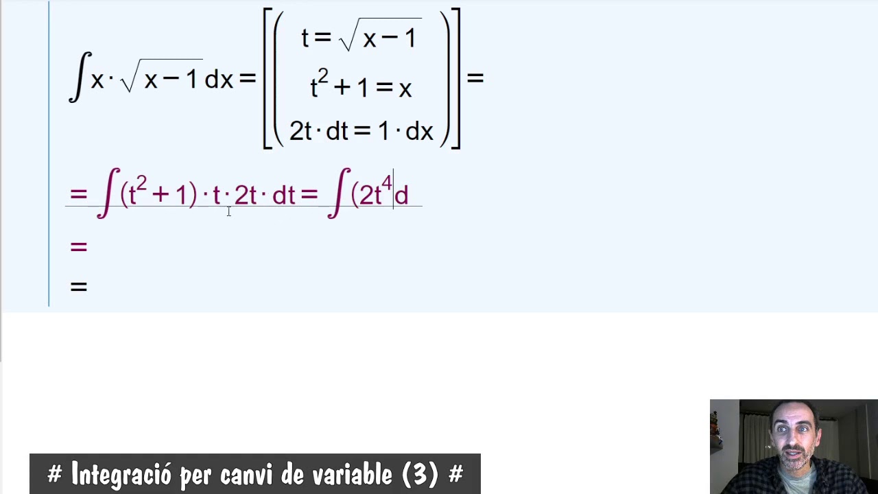 Integració per canvi de variable (3) de Joan Miquel Villaró