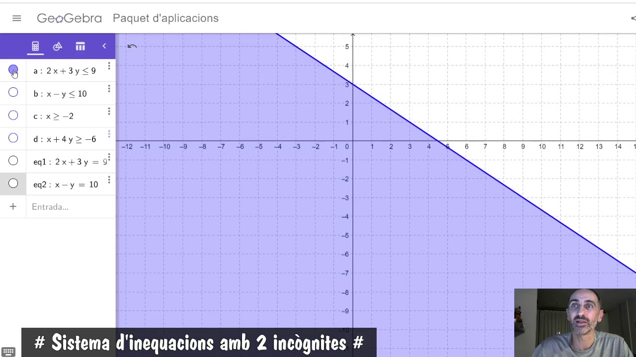 Sistema d'inequacions amb 2 incògnites de Joan Miquel Villaró