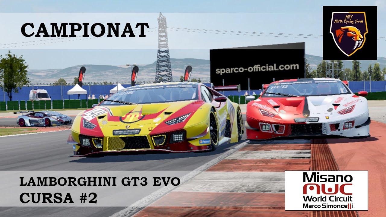 Cursa 2 - Misano | Campionat Lamborghini Huracán GT3 EVO | North Racing Team de A tot Drap Simulador