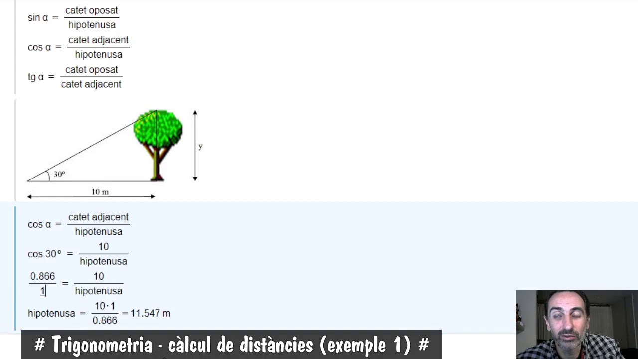 Trigonometria - Càlcul de distàncies (exemple 1) de CUINA CATALANA- VicFood