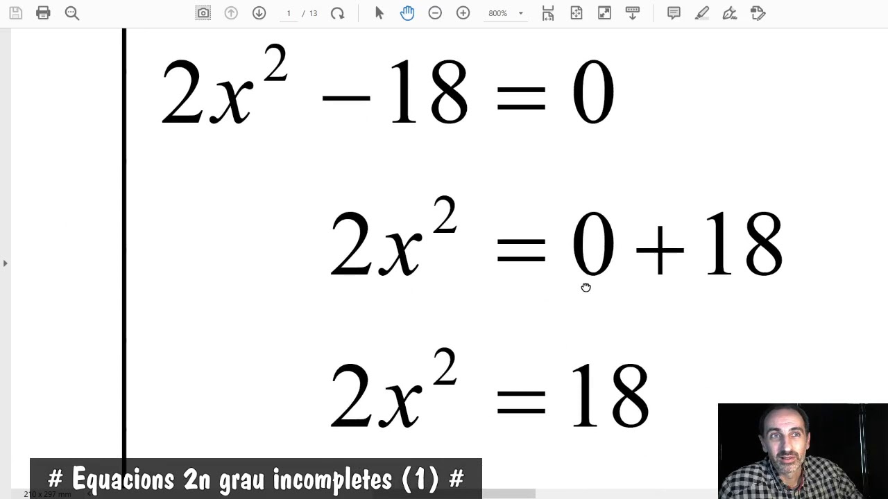 Equacions 2n grau incompletes (1) de Joan Miquel Villaró