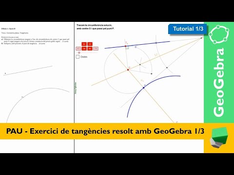 PAU i GeoGebra - Com animar un exercici de tangències - pas a pas - TUTORIAL - 1/3 de Josep Dibuix Tècnic IDC