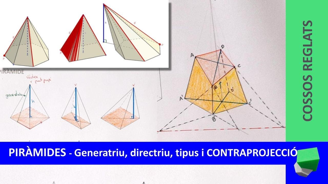 🤔Saps com fer un tronc de piràmide❓- TIPUS de PIRÀMIDES i la CONTRAPROJECCIÓ - 2 mètodes de Josep Dibuix Tècnic IDC