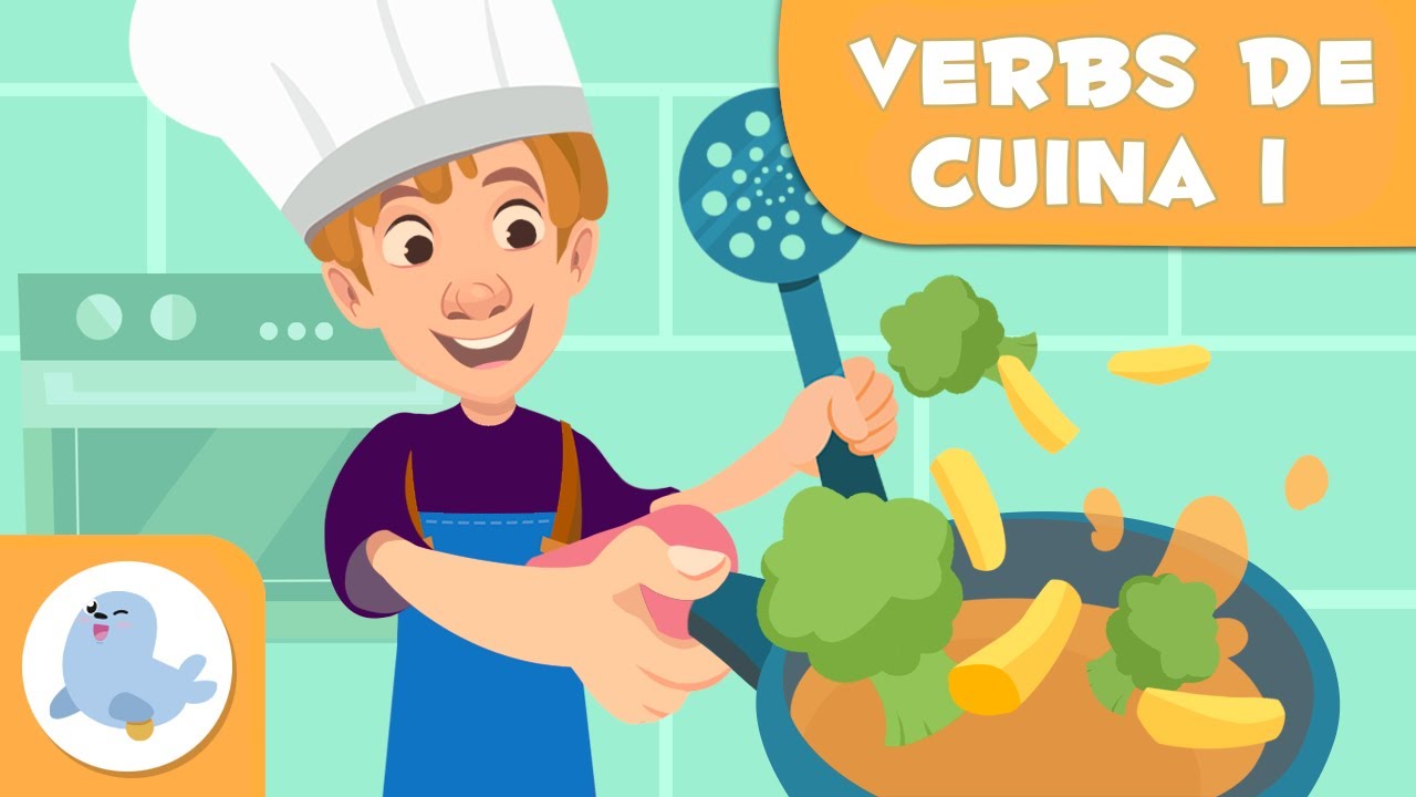 VERBS de cuina per a nens en català - Pelar, picar, fregir, torrar, batre... - Episodi 1 de Smile and Learn - Català