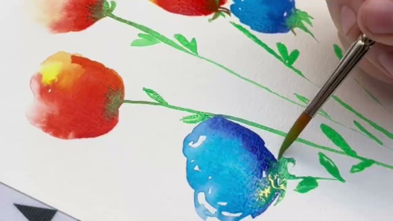 Fes unes flors amb aquarel·la! de Abacus cooperativa