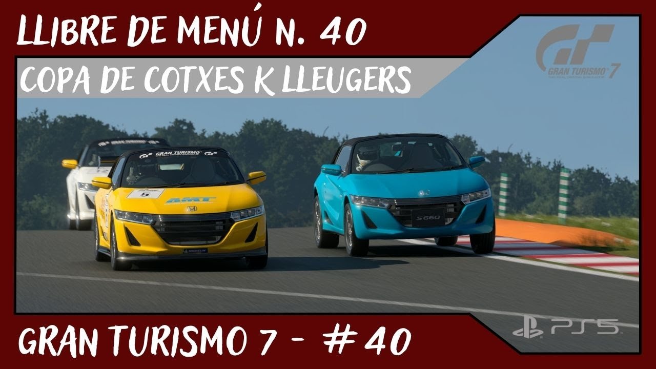 Llibre de menú n. 40 - Copa de cotxes K lleugers // GRAN TURISMO 7 en PS5 // #40 de Alvamoll7