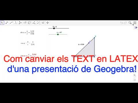 Com canviar els TEXT en LATEX d’una presentació de GEOGEBRA de Antoni Bancells