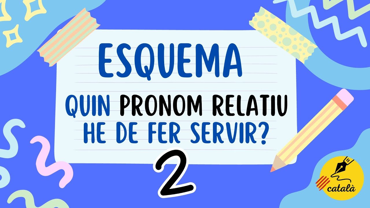 🎁 ESQUEMA de PRONOMS RELATIUS 2 | Oracions de relatiu substantives de Parlem d'escriure en català