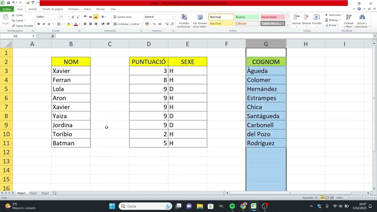 Com moure columnes i files amb Excel de Xavier Àgueda COMPETIC
