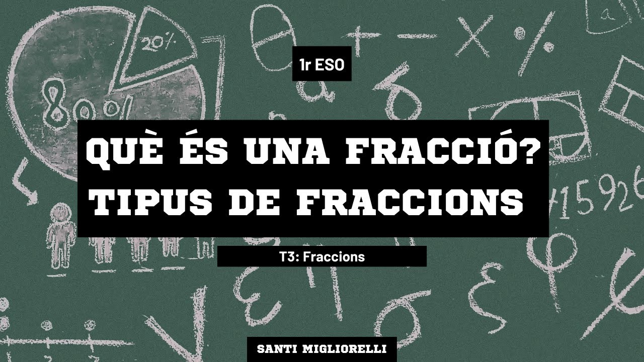 Tema 3: Fraccions - Què és una fracció? Tipus de fraccions (pròpia, impròpia i unitària) de Santi Migliorelli Falcone