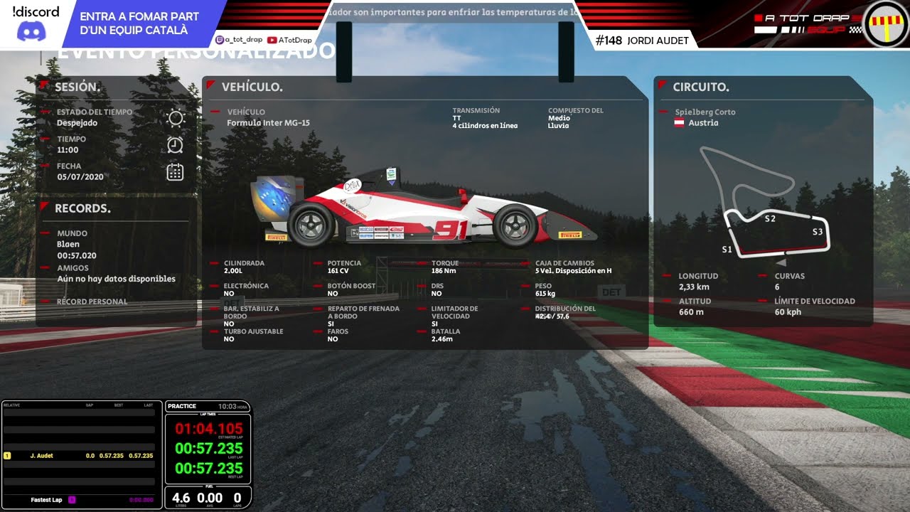 Ranked a Racecraft.online | Club Racing - Formula Inter de A tot Drap Simulador