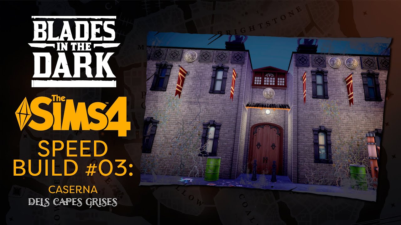 Speed Build Sims 4 💂🏻‍♀️ Caserna dels Capes Grises 🌒 Mapa de campanya de rol de Blades in the Dark de Fiction Raiders