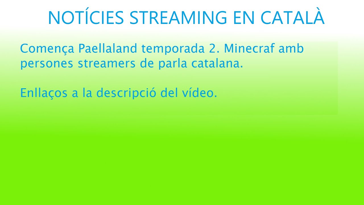 Notícies Streaming Català - Esdeveniment #PaellaLand2 de Minecraft de Emilio López