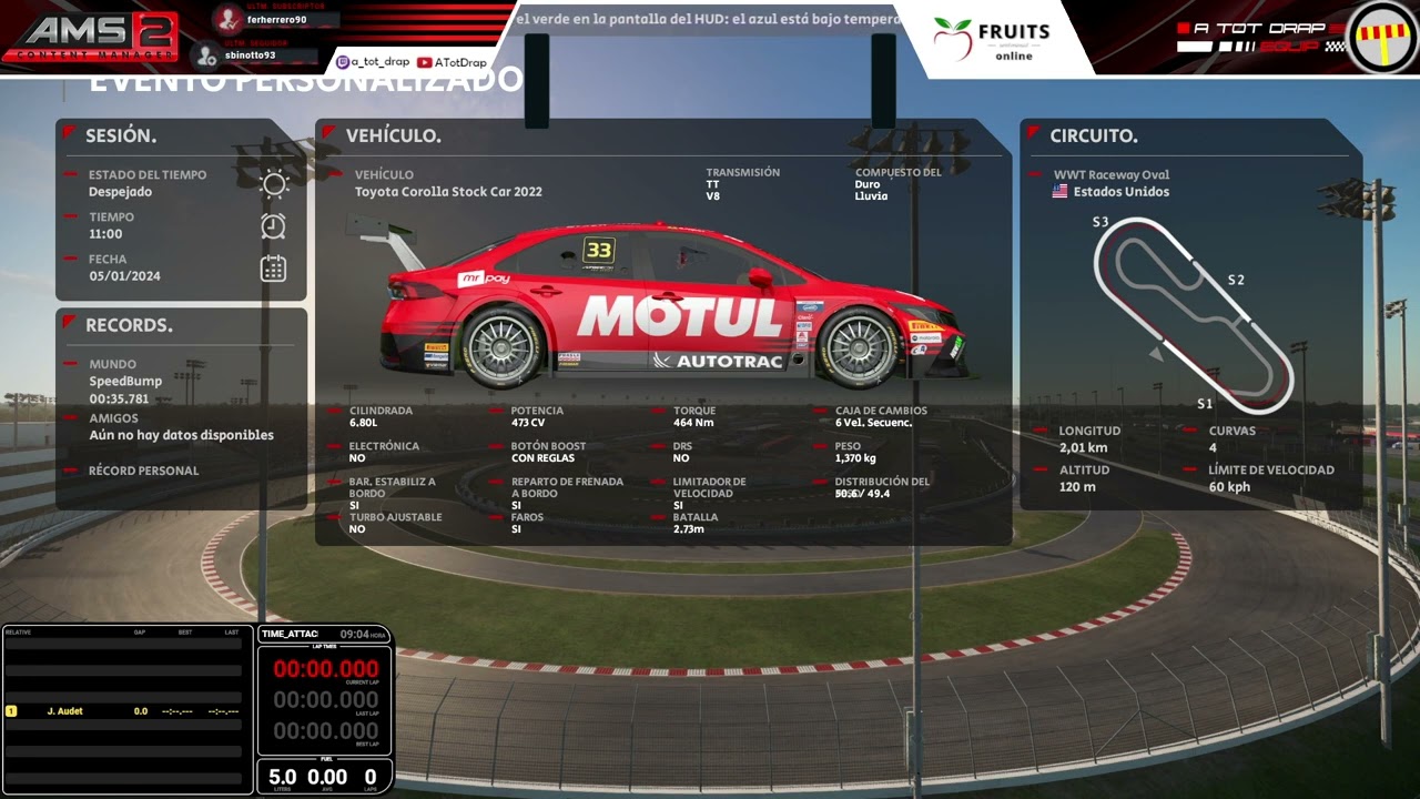 RaceCraft.online | Oval Racing - WWT - Stock Car Pro Series de A tot Drap Simulador