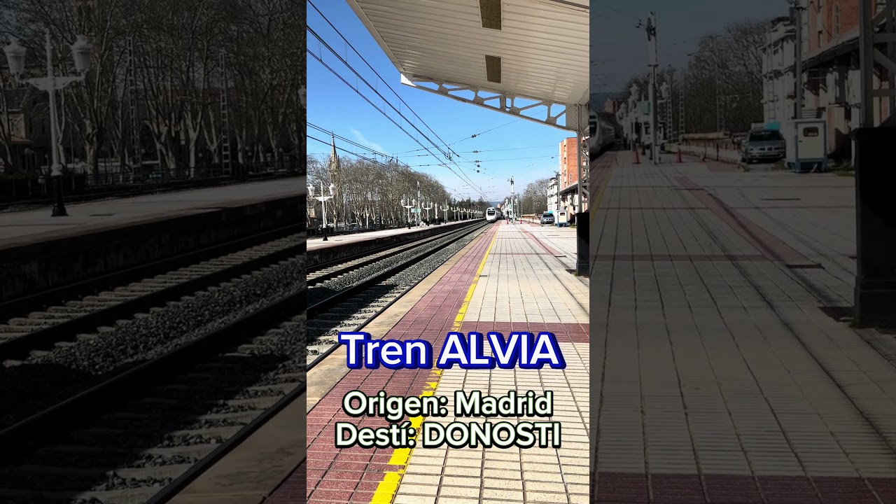 Alvia #train from Madrid to Donosti arrives to #VitoriaGasteiz station. #trainstation de Driving in Catalunya
